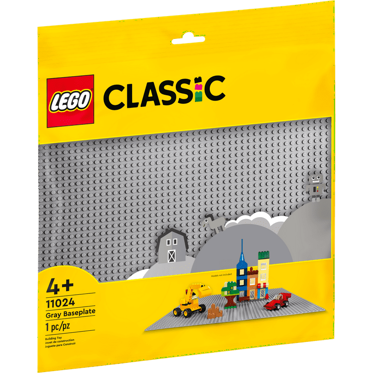 LEGO Classic Gray Baseplate Square 48x48 Stud Foundation to Build, Play,  and Display Brick Creations, Great for City Streets, Castle, and Mountain