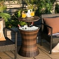 thumbnail image 3 of Gymax Table de Bar Réfrigérant d'Extérieur en Rotin pour Patio, Seau à Glace avec Hauteur Réglable, 3 of 8