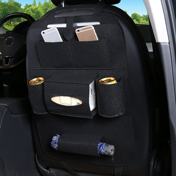 WREESH Protecteur de dossier de siège auto pour enfant Sac de rangement  pour siège arrière de voiture Dossier de voiture suspendu 