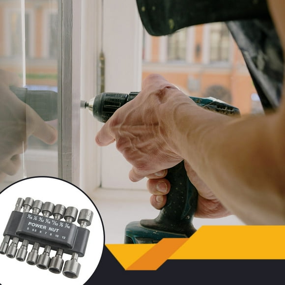 Hexagonal Nut Socket Power Drill Bit Set with Holder Electric Wrench Power Impact Driver Sockets Nozzles Kit Repair Handtool Type 3