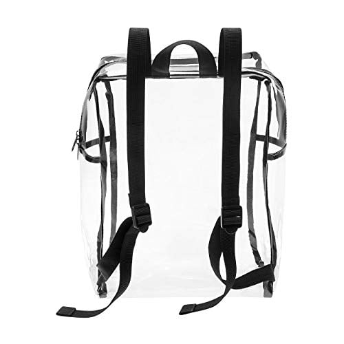 Clark Heavy Duty PVC Clear Backpack Stadium Approved See Through Transparent Bookbag for School Sporting Events Lewis N Travel Concerts 