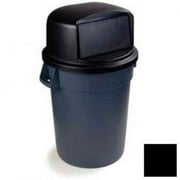 Carlisle Sanitary Maintenance B642179 32 gal Bronco Round Waste Container Dome Lid with Hinged Door - Black