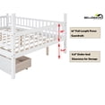 thumbnail image 2 of Bellemave Full Size House Bed with Storage Drawers Playhouse Platform Bed Wooden House-shaped Bed Frame with Fence Guardrail and Roof (Full size, White), 2 of 11