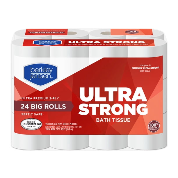 Berkley Jensen Ultra Strong Bath Tissue, Cotton, 24 Ct. Toilet Paper