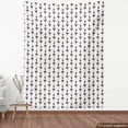 thumbnail image 4 of Ambesonne Romantic Fabric by the Yard Upholstery, True Love Word and Hearts, 5 Yards, Pale Pink Black and White, 4 of 5