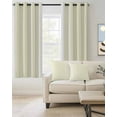 thumbnail image 2 of Simple Retro Yellow Stripes Blackout Curtains 84 Inches Length, Modern Abstract White Lines Window Treatment Thermal Insulated Drapes for Bedroom Living Room 2 Panels 104x84 Inches, 2 of 8