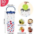 thumbnail image 3 of 4th of July Tumbler with Handle and Straw Independence Memorial Day Poppy Tumbler Insulated Stainless Steel Cup Floral Coffee Travel Mug Fourth of July Gifts Decor-30 OZ(1PCS), 3 of 6