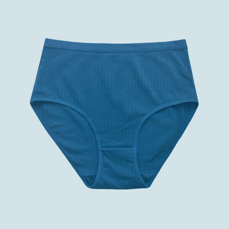 Instant Cut: Womens Panty  Ropa Interior de Mujer  Women s Fashion Briefs Comfortable High Waist Underwear Women Causal Panties Briefs SOPATENOR Blue M