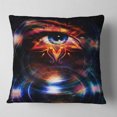 thumbnail image 2 of Designart Woman Eye with Fractal Star - Floral Throw Pillow - 18x18, 2 of 5