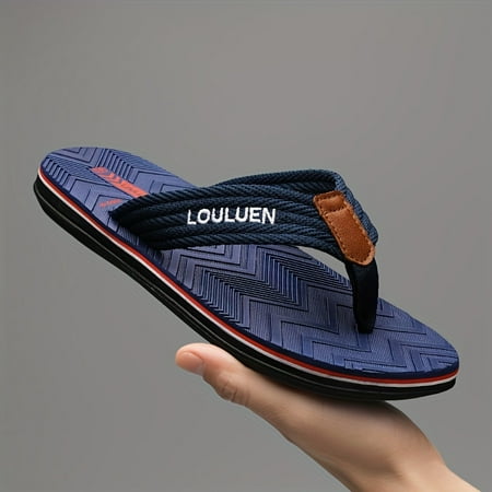 

Men s Thong Sandals Casual Non Slip Flip-flops Shoes Toe Post Sandals With Fabric Uppers For Indoor Outdoor Walking Beach Shoes For Spring And Summer