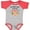 Baseball Heather and Red, variant on Inktastic My Great Aunt Loves Me with Cute Kitten and Flowers Boys or Girls Baby Bodysuit