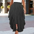 thumbnail image 2 of Akafmk Summer Womens Skirts,Tulles Multi-Layered Mesh Skirt,Solid Color Elastic High Waist Asymmetrical Skirts Loose Fitting Vacation Beach Long Skirts, 2 of 5