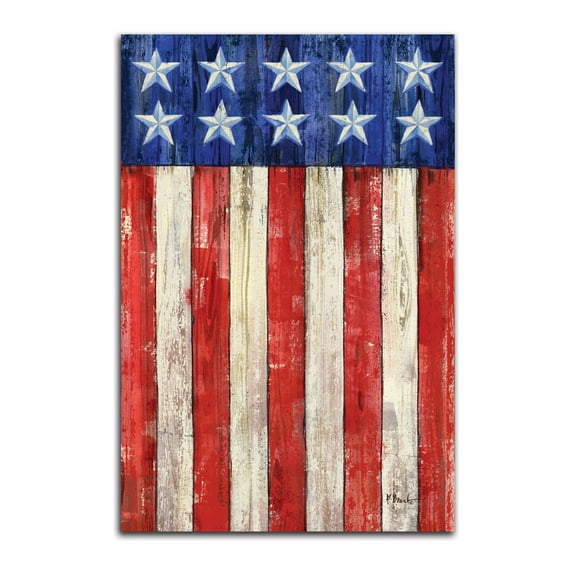Gango Home Decor Modern All American Flag II by Paul Brent (Printed on Paper); One 16x24in Fine Art Paper Giclee Print