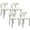 Beige, variant on HOMCOM Dining Chairs Set of 4 Kitchen Chairs with Steel Legs, Black