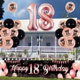 thumbnail image 5 of Happy 18th Birthday Party Decorations for Girls, Rose Gold Happy 18th Birthday Yard Banner and Backdrop, Crown 18 Printed Balloons Number 18 Foil Balloons for 18 Years Old Bdy Party Supplies, 5 of 6