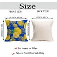 thumbnail image 4 of Lemon Pillow Covers 18x18 Inch Set of 4 Farmhouse Summer Decor Lemons with Blue Background Holiday Decorative Throw Pillow Cases Cushion Cover Outdoor Fruits for Home (Lemon 4), 4 of 6
