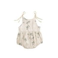 thumbnail image 2 of xiaxaixu Summer Sleeveless Romper, Tie-up Plant Pattern U-shaped Neck Playsuit, 2 of 8