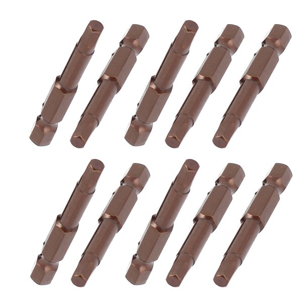 Puntas de destornillador magnéticas de 4 mm con vástago hexagonal de 1/4" de 50 mm de longitud, 10 piezas