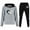 Gray, variant on Hueook Valentine's Day 2 Piece Sets for Women Fall Women's Round Neck Hooded Long Sleeved Printed Sweater and Pants Two-Piece Set Gray M