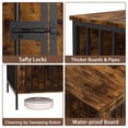 thumbnail image 4 of Amlancher Dog Crate Furniture for Large Dogs, 48inch Heavy Duty Dog Kennel Furniture, Rustic Brown, 4 of 7