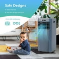 thumbnail image 2 of Giantex 10000 BTU (6000 BTU DOE) 350 Sq Ft Portable Air Conditioner w/Remote Control, Dark Blue, 2 of 10