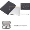 thumbnail image 2 of Mosiso Laptop Sleeve for MacBook Air 15 inch M3 A3114 M2 A2941 Lenovo Dell HP Asus Acer, Protective Neoprene Notebook Bag with Small Case, Space Gray, 2 of 5
