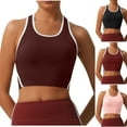 thumbnail image 2 of UPPADA Débardeurs Athlétiques pour Femmes Tuniques Basiques de Sport T-Shirts de Course Décontractés d'Été Blouses Sans Manches Col Rond T-Shirts Confortables Café, TG, 2 of 5