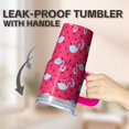 thumbnail image 5 of 20OZ Flamingo Lover Tumbler with Handle Insulated Coffee Mug Gifts for Women Perfect for Birthday Christmas Presents Office Work Travel Outdoor Picnics Gatherings, 5 of 6