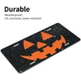 thumbnail image 4 of Happy Fall Scary Face Pumpkin Halloween License Plate 6 x 12 Inch（4 Holes） Vintage Aluminum Metal License Plate for Men and Women85, 4 of 7