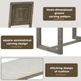 thumbnail image 6 of Harper & Bright Designs 6 Pieces Farmhouse Dining Set for 5, Rectangular Table Set with Stable Trapezoidal Table Base and 4 Upholstered Chairs and Bench for Dining Room, Gray, 6 of 18