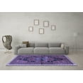 thumbnail image 3 of Ahgly Company Machine Washable Indoor Rectangle Persian Blue Traditional Area Rugs, 2' x 4', 3 of 4
