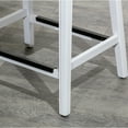 thumbnail image 5 of 24" Counter Stool, White Finish, Black Leather Seat 60613, 5 of 5