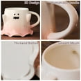 thumbnail image 7 of J.Ehonace Ghost 3D Shape Coffee Mug - 14 Oz Cute Pink Ceramic Ghost Shaped Cup, Spooky Ghostface Mugs for Coffee or Tea, 7 of 7
