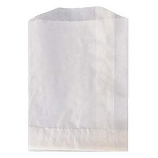 MT Products 6 x 4.5 White Wax Small Paper Bags/Glassine Bag