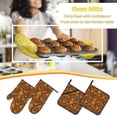 thumbnail image 5 of Cauagu Chicken And Rooster Print Oven Mitts and Pot Holders 4 pcs Set,Extra Thicken Long Kitchen Oven Glove Potholders BBQ Gloves-Oven Mitts and Pot Holders(11 Inch), 5 of 6