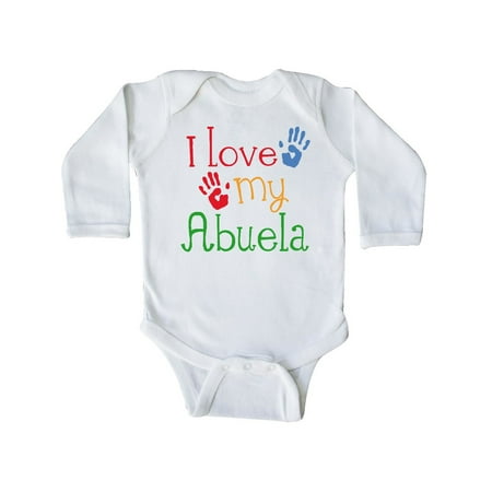 

Inktastic I Love My Abuela Gift Baby Boy or Baby Girl Long Sleeve Bodysuit