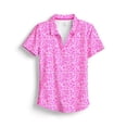 thumbnail image 3 of SCALES Jungle Sail Womens Short Sleeve Polo White, Hot Pink, XLarge, 3 of 8