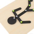 thumbnail image 3 of Wooden Stickman Toy Free Movement Limbs Educational Stick Man Puzzle Toy with 24 Cards, 3 of 5