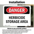 thumbnail image 3 of Herbicide Storage Area OSHA Danger Vinyl Decal Label 14 Inch x 10 Inch - 10 Pack, 3 of 6
