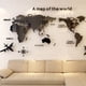 thumbnail image 2 of Pegatinas de pared acrílicas 3D con mapa del mundo, pegatinas de espejo tridimensionales, decoración de fondo de dormitorio y oficina, 2 of 4