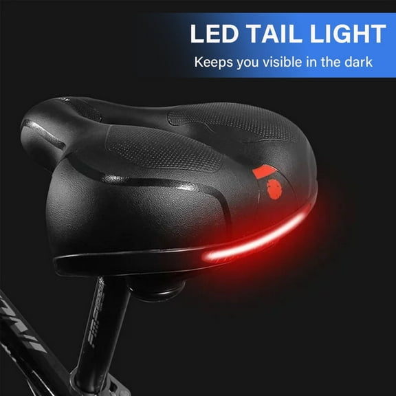 DYUES Oversized Bike Seat Cushion,Universal Bicycle Seat for Men Women,Dual Shock Absorbing Ball Memory Foam Waterproof Bicycle Saddle