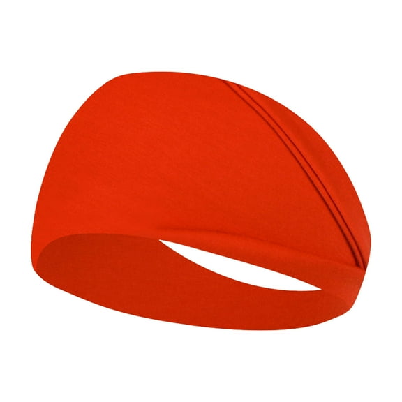 JDEFEG Sports Headbands for Women Yoga Moisture Wicking Workout Headbands for Running Cycling Football Yoga Hairband for Men Sport Non Slip Sweat Hair Wrap for Girls Watermelon Red
