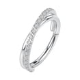 thumbnail image 1 of Clearance! Surgical Tragus Conch Daith Piercing Jewelry Cartilage Hoop Earring Cube Zircon Hinged Nose Ring Hoop Rings,A, 1 of 9