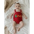 thumbnail image 4 of Rovasas Baby Christmas Romper Overalls Tree Letter Embroidery Jumpsuit, 4 of 9