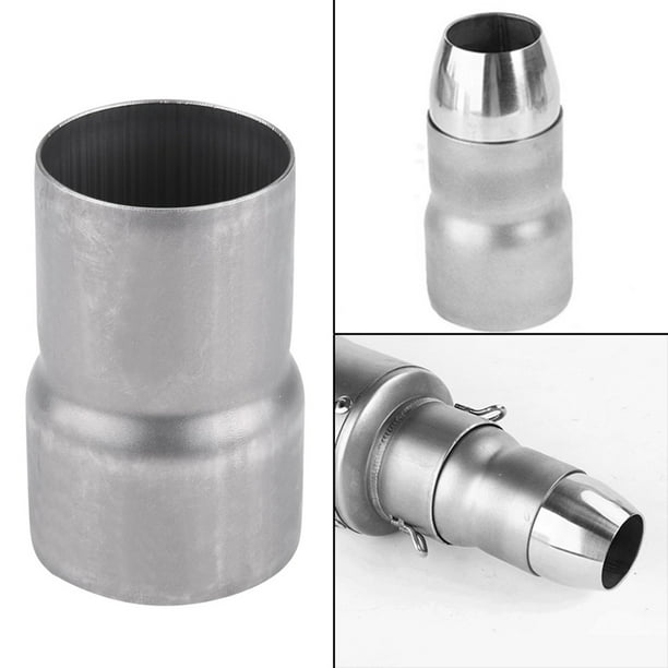 Adaptador de escape ANGGREK silenciador reductor de tubo de 51mm a 60mm color plata tipo 51 mm a 60 mm