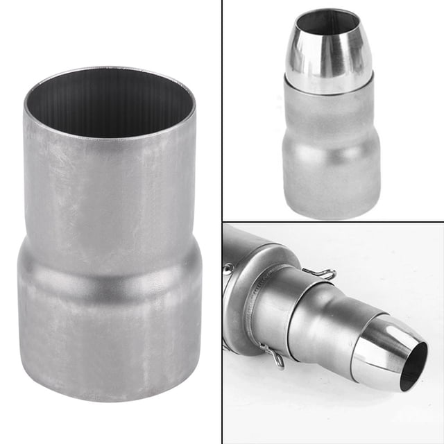 Adaptador de escape ANGGREK silenciador reductor de tubo de 51mm a 60mm color plata tipo 51 mm a 60 mm