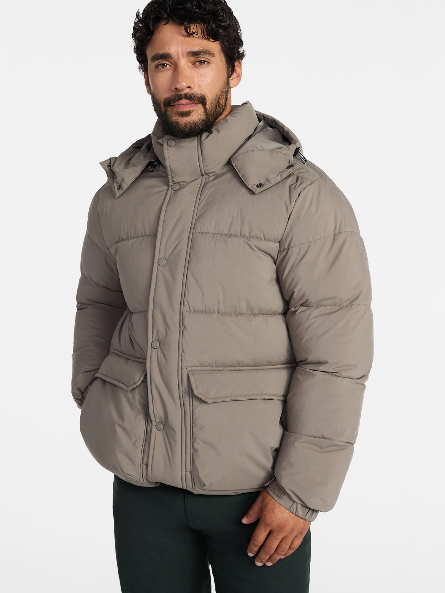 Ozark Trail Men's Hooded Puffer Jacket, Sizes S-3XL