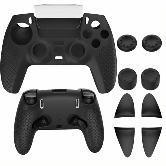 For Anti Slip Silicone Controller Skin Set Compatible with PS5 Controller Protective Cover with Thumb Grips and Trigger Extenders