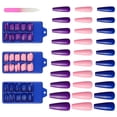 thumbnail image 1 of Coffin Nails Matte Dusky Coloured False Nails Fancy Yellow Coffin Nails, 1 of 4