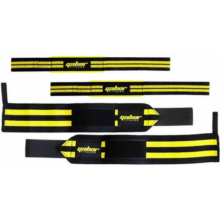 Gabor Fitness Heavy-Duty Weight-Lifting Wrist Wraps and Straps Combo Package